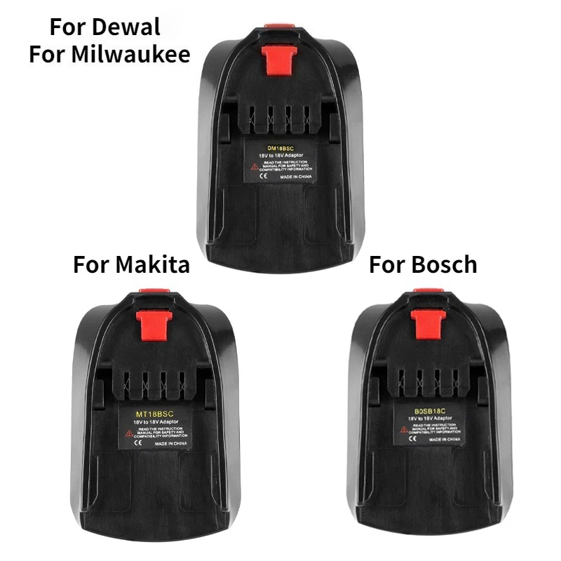 Power Tools Green - محول بطارية لـ Bosch/Dewal/Makita/Milwaukee 18V Li-ion