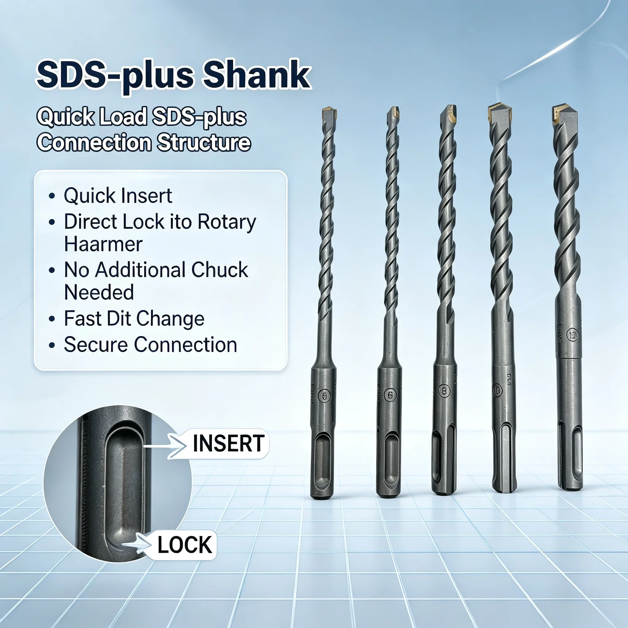Hammer Drill Sds - بوش SDS‑plus‑1 5 قطع من رؤوس