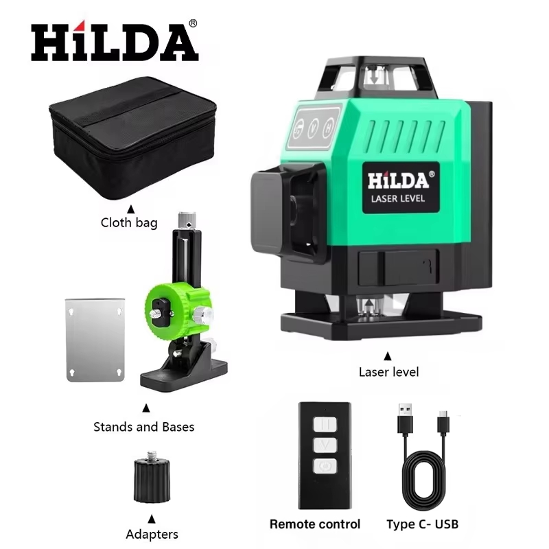 Power Tools Green - جهاز تسوية بالليزر الأخضر فائق القوة