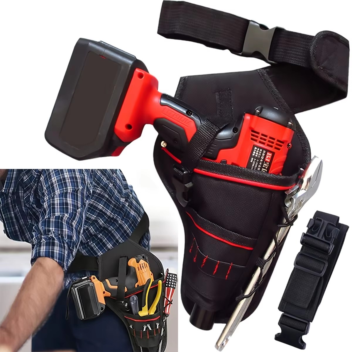 Bag Power Tools - حقيبة خصر لأدوات إصلاح المحركات، حامل