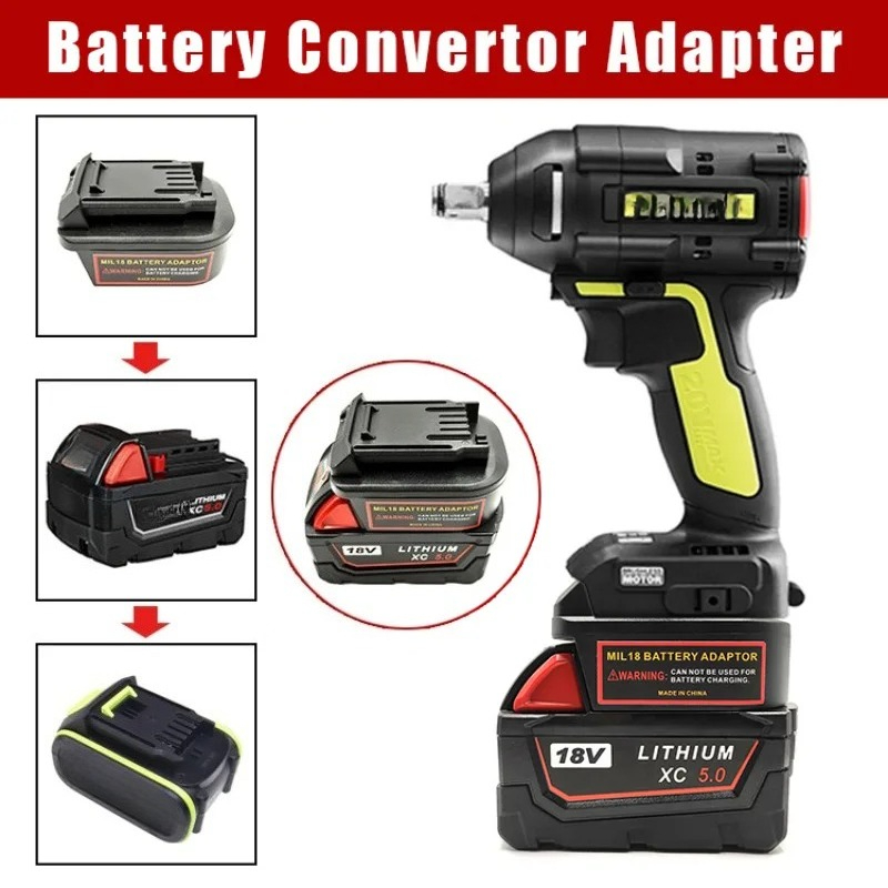 Power Tools Green - محول بطارية لمحول بطاريات ليثيوم أيون