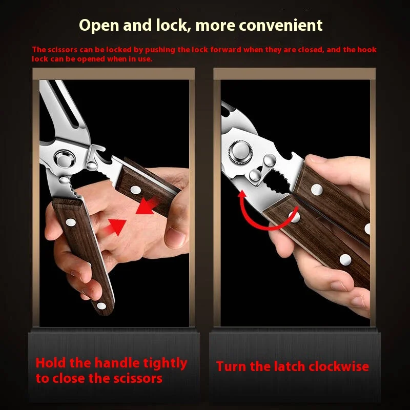 مقص مطبخ ممتاز بمقبض خشبي من ا - مراجعة Power Tools Wood وسعره
