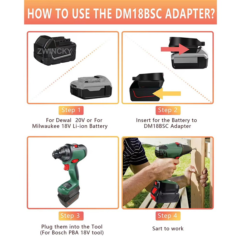 محول بطارية لـ Bosch/Dewal/Mak - مراجعة Power Tools Green وسعره