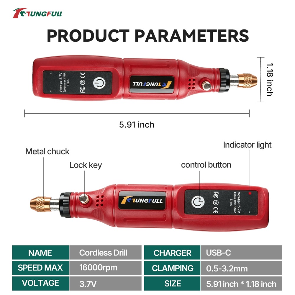 أداة دوارة لاسلكية من TUNGFULL - مراجعة Power Tools Workshop وسعره