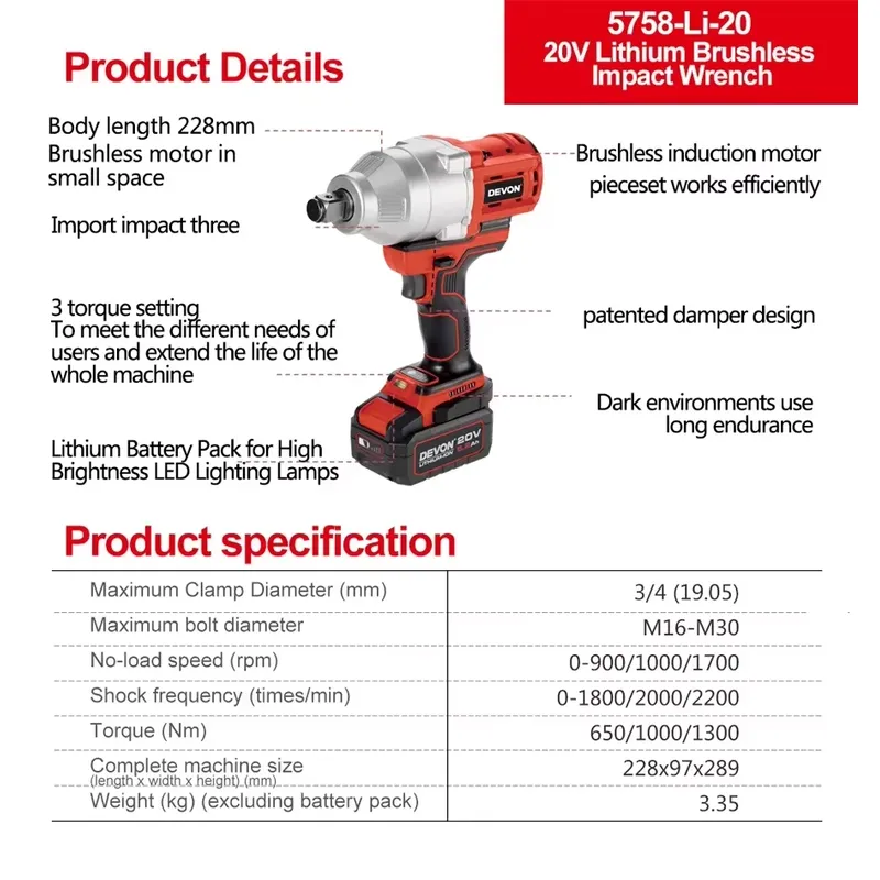 مفتاح ربط دافع ديفون 20 فولت ب - مراجعة Power Tools Set وسعره