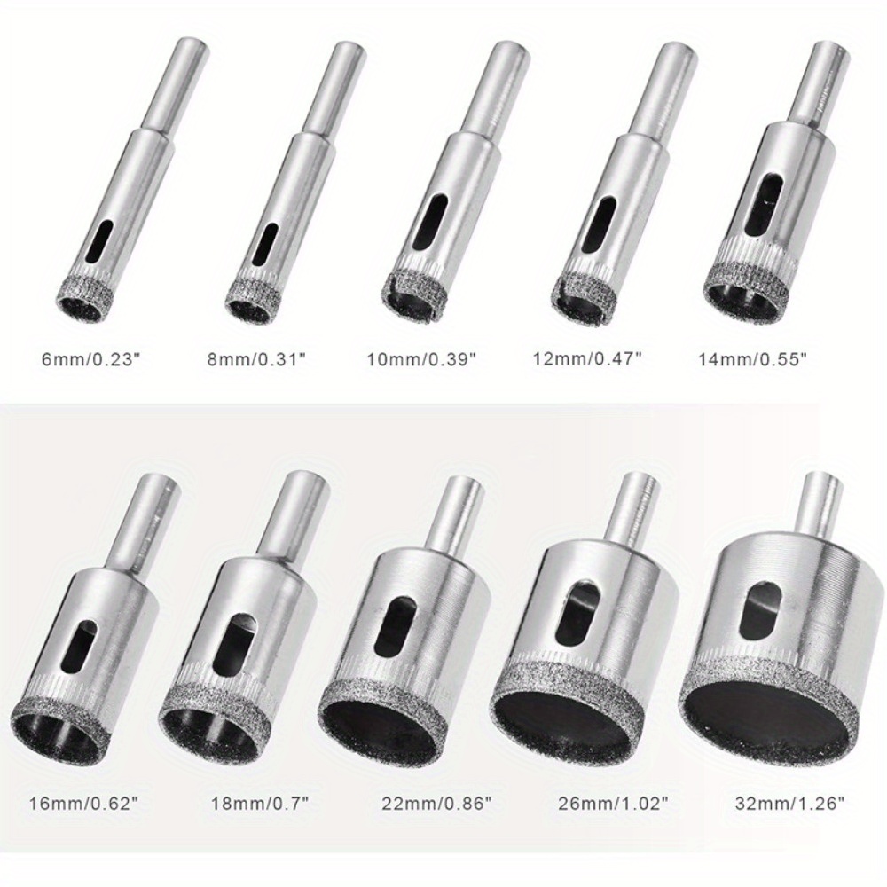 طقم مثاقب ماسية مكون من 10 قطع - مراجعة Power Tools Set وسعره