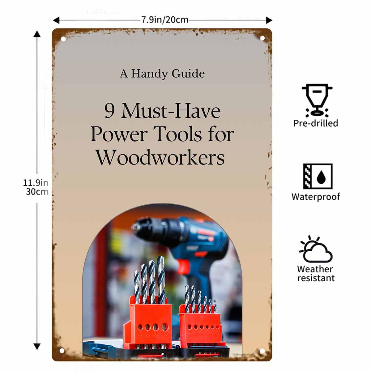 ملصق جداري عتيق الطراز بتصميم  - مراجعة Power Tools Workshop وسعره