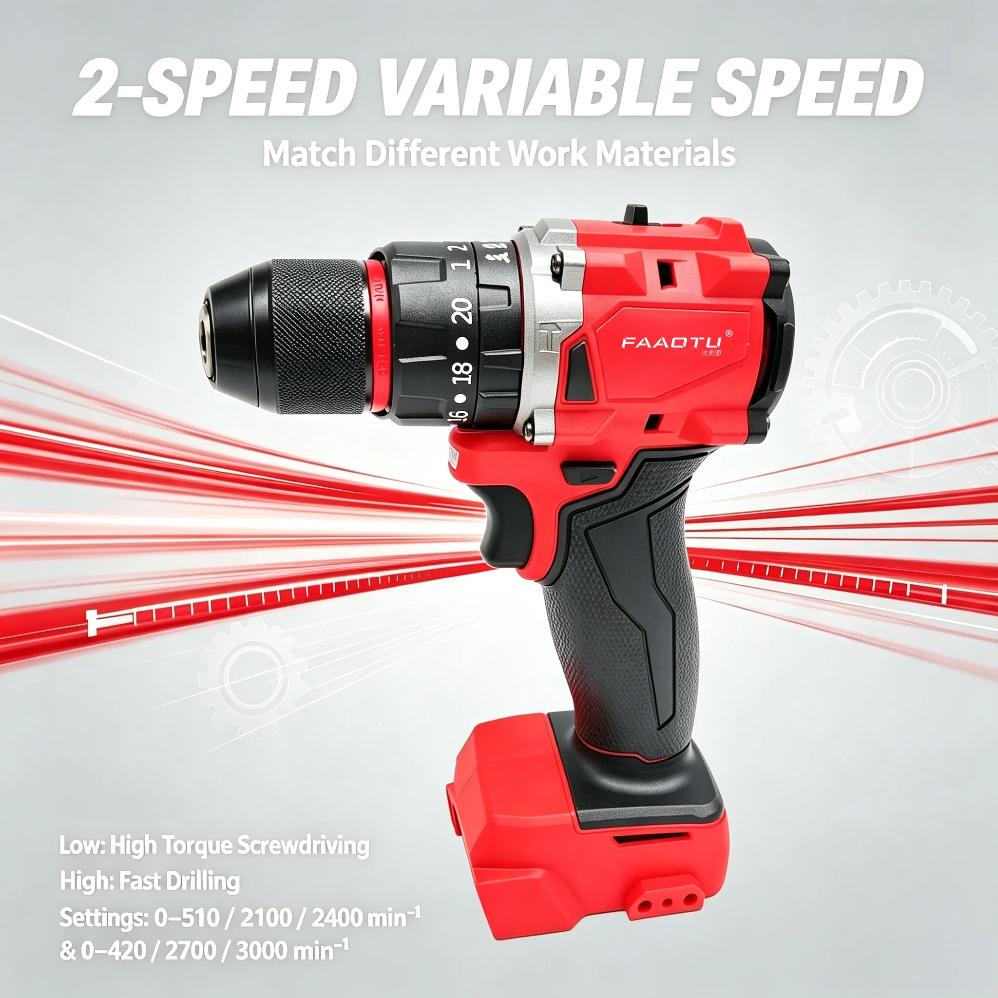 مثقاب طرق لاسلكي بدون فرشاة FA - مراجعة Power Tools Set وسعره